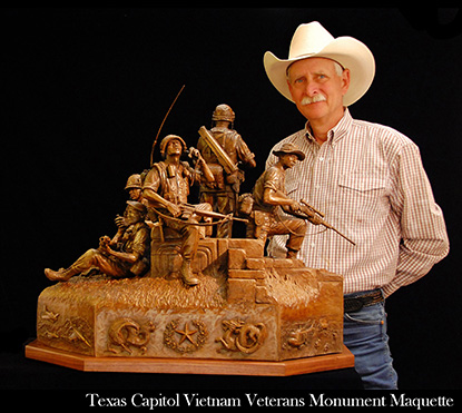 Texas Capitol Vietnam Veterans Monument Maquette by Duke Sundt